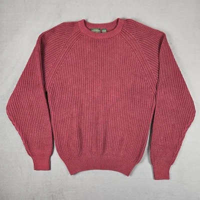 VTG 90s Dad Style Textured Grid Sweater Adult Large Gray Red Blue Chunky Knit - Image 1 of 4