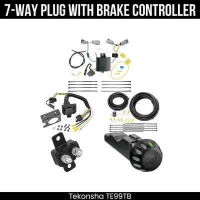 Kit de arnés de cableado de remolque de 7 vías Tekonha + control de freno para Chrysler 300 15-23 Foto 1 de 4