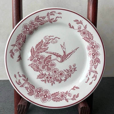Vintage Jackson China Hummingbird Plate Flowers Cook’s Hotel Restaurant Supply - Image 1 of 4