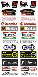 FE Sticker decal set technical sponsor moto aprilia akrapovic adgesivi aufkleber - Picture 1 of 1