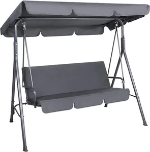 Gardeon Swing Chair with Canopy - Grey - Picture 1 of 9