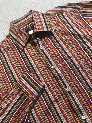 Paul & Shark Yachting Men's Shirt Medium Stripe Button Front Long Sleeve #1297 - Image 1 of 4