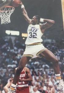 Fotografía profesional Karl Malone 1989 original Utah Jazz 7x5 - Imagen 1 de 10
