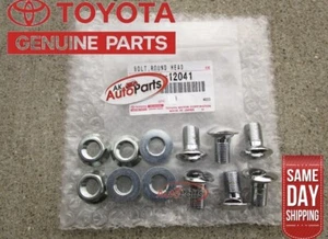 81 - 87 TOYOTA LAND CRUISER FJ60 FRONT REAR CHROME BUMPER BOLTS OEM QTY 6 NEW - Picture 1 of 7