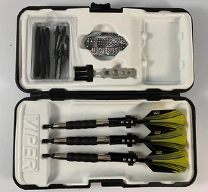 GLD Viper Black Sure Grip 18 gm. Darts w /ORYX flights & 25 EXTRA TIPS - Picture 1 of 3