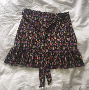 Topshop Floral Skirt With Belt
