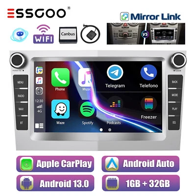 CarPlay Stereo Radio Android 13 Auto 1+32G Für Vauxhall Astra H Corsa C/D Antara - Image 1 of 4