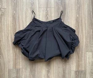 Minigonna vintage Y2K All Saints nera in cotone Indira taglia US6/UK10/10/EU38 - Foto 1 di 9