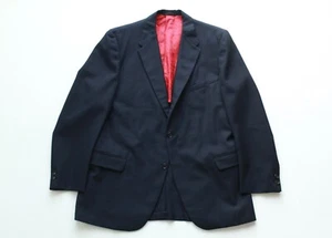 Vintage datiert 1970 Cambridge Tailoring Co Bespoke marineblau 2 Knöpfe 2 Schlitze Blazer Gr. 42 - Bild 1 von 6