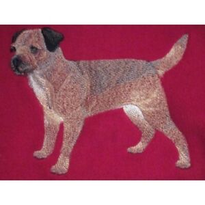 Embroidered Long-Sleeved T-shirt - Border Terrier Btc4888 3415 Sizes S - Xxl