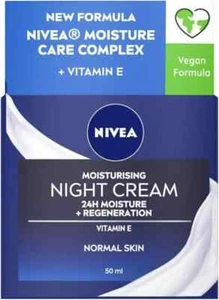 NIVEA Moisturising Night Cream (50ml), 24 Hour Overnight Moisturising Cream f... - Picture 1 of 6