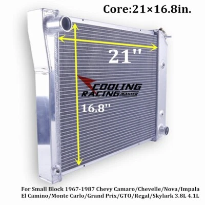 3-Row Aluminum Radiator for 1980-1987 Buick Regal / 1965-1969 Skylark Special  - Image 1 of 4