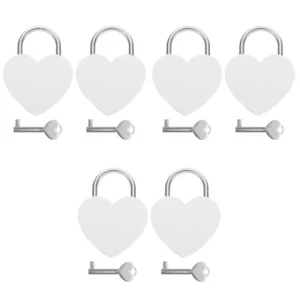 3 Count Türschloss Kordelstopper Herzschloss Tagebuchschloss - Bild 1 von 12
