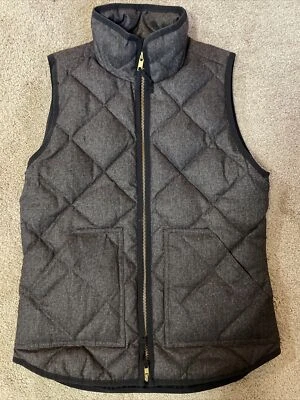 J. Chaleco acolchado Crew Excursion para mujer talla XXS gris cremallera completa RN 77388 Foto 1 de 4