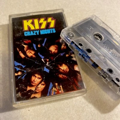 KISS - CRAZY NIGHTS 1987 Music Cassette Tape PolyGram Records - Tested - Image 1 of 4