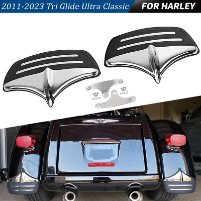 Rear Fender Accents Mud Flaps For Harley Trike Tri Glide Ultra FLHTCUTG 11-23 22 - Image 1 of 4