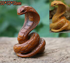 Snake Boxwood Craved Statue Figurine Pendant (Chinese 12 Zodiac Series)