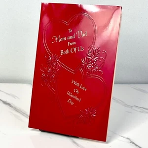 Tarjeta de San Valentín brillante de colección para mamá y papá de ambos, American Greetings 1979 +✉� - Imagen 1 de 8