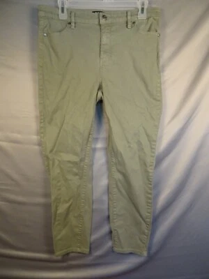 Pantalones David Bitton Buffalo para mujer 10 chinos de punto verde ajustados de patín Y2K Foto 1 de 4