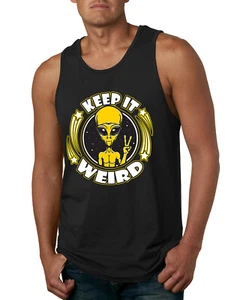 Camiseta sin mangas Keep It Weird Alien para hombre - Imagen 1 de 9