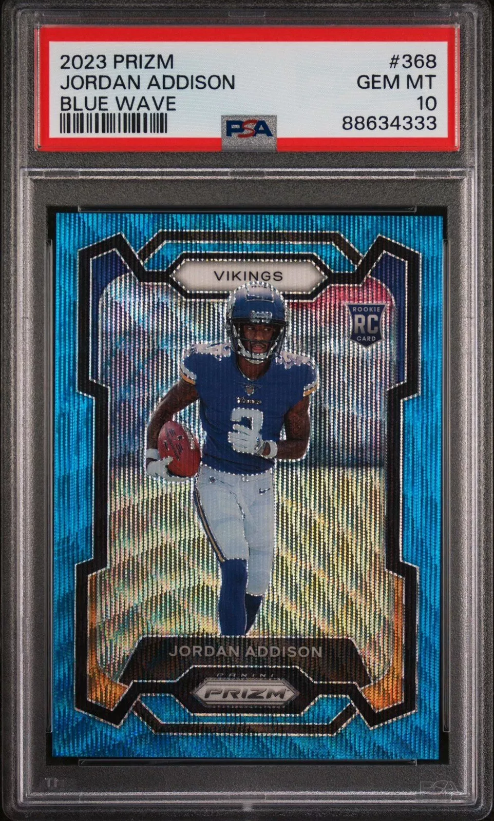 Jordan Addison 2023 Prizm #368 Blue Wave /199 Price Guide Jordan Addison 2023 Prizm #368 Blue Wave /199 Price Guide