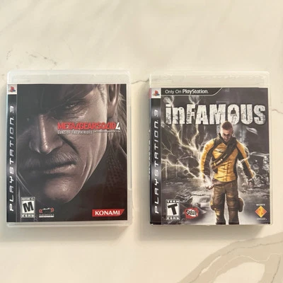 Набор из 2 видеоигр PS3 Infamous и Metal Gear Solid 4 Guns Of The Patriots - Изображение 1 из 3