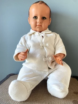 Ancienne poupée, poupon, baigneur Celluloïd, très bon état 50 cm-Old French doll - Photo 1/4