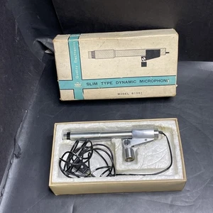 Vintage Microphone - Slim Type Dynamic Microphone TTC B1051 Boxed Made in Japan - Picture 1 of 19