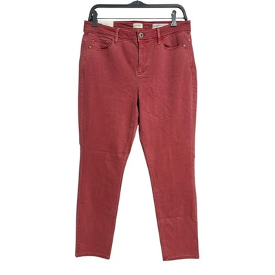 NWT J. JILL Slim Ankle Jeans Womens 10 Light Cardinal Red Denim Pants Casual - Image 1 of 4