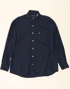NAUTICA Mens Shirt XL Navy Blue Cotton CF14 - Picture 1 of 3