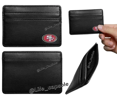 New San Francisco 49ers Weekend Wallet Black Half Wallet Credit Card Holder Gift - Image 1 of 4