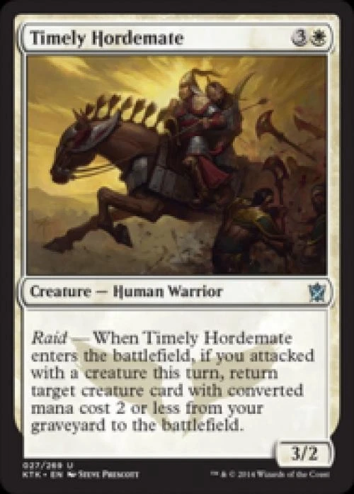 Timely Hordemate - Medium Play MTG Khans of Tarkir - Image 1 of 1