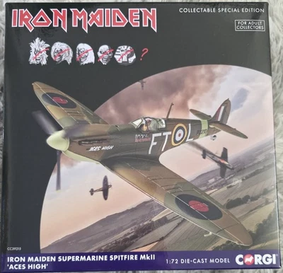 Corgi 1:72 Supermarine Spitfire MkIII 'Aces High' Iron Maiden 1/72 Display Model - Image 1 of 2