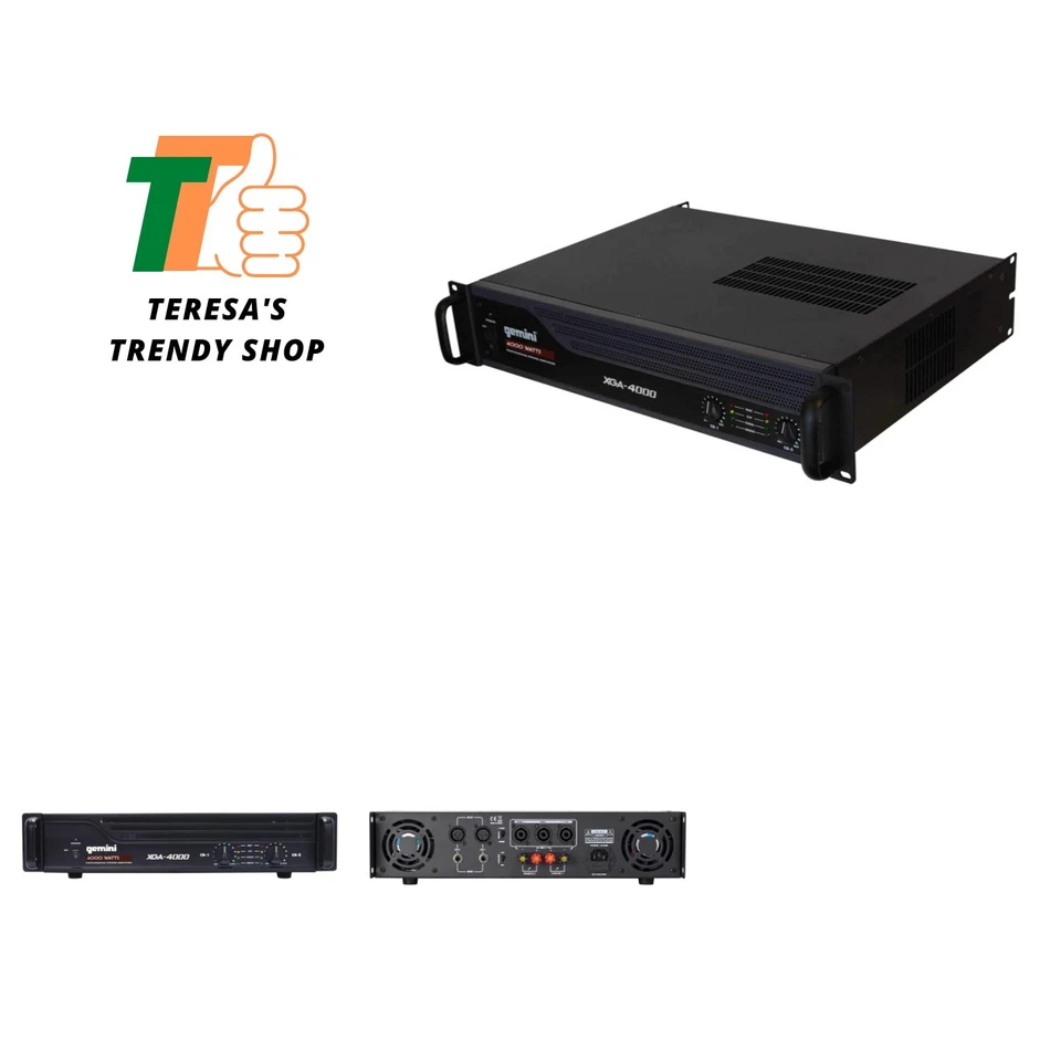 Professional 4000W 2-Channel Power Amplifier – Durable DJ & PA Power Amp with... - Image 1 of 4