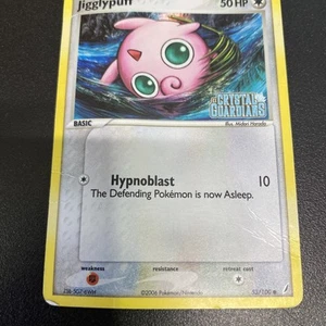 Jigglypuff 53/100 Holo Carta Pokemon Stampata Comune Ex Guardiani dei Cristalli Tcg - Foto 1 di 4