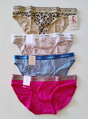 CALVIN KLEIN Underwear Bundle 4x Bikini briefs BNWT Size S Underwear Undies Logo - image 1 of 4