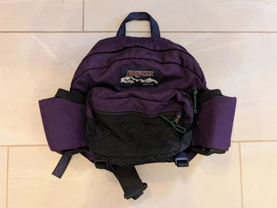 Paquete de Senderismo Lumbar Púrpura Jansport Años 90 De Colección Hecho en EE. UU. Foto 1 de 3