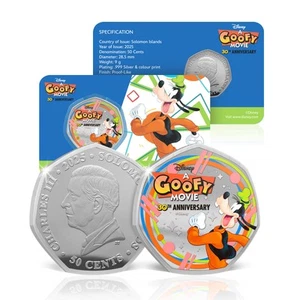 Disney A Goofy Movie 30th Anniversary BU Silver Coin 2025 Limited Edition - Picture 1 of 5