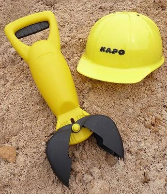  Sandspielzeug Handbagger mit FUNKTION + Kinder Bauhelm 2er Set  10-57 - Bild 1 von 4