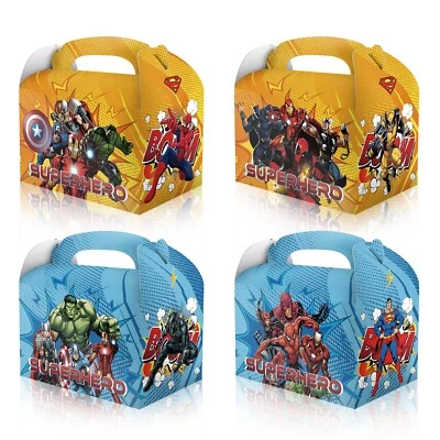 12PC Superhero Avengers Paper Lolly Loot Box Bag Party Supplies Decorations - image 1 of 4