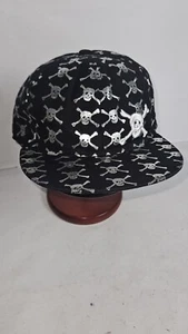 VTG Top Gear 7 3/4 XL (62cm) SKULL CrossBones Embroidered Black Hat cap Hip Hop - Picture 1 of 10