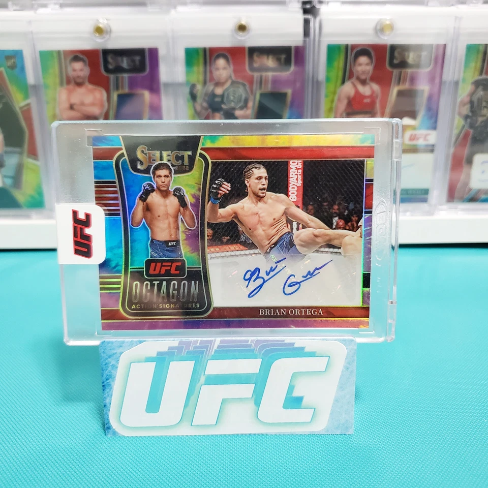 2022 Panini Slect UFC Brian Ortega Tie Dye Auto /25 Octagon Action Signatures - Image 1 of 2