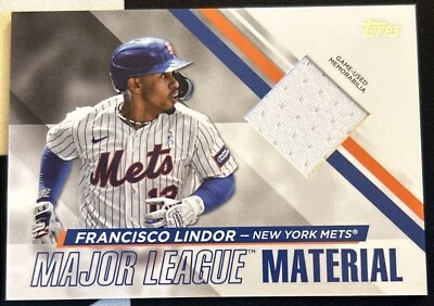 2024 Topps Series 1 Major League Material Francisco Lindor Relic #MLM-FL Mets - Image 1 of 2