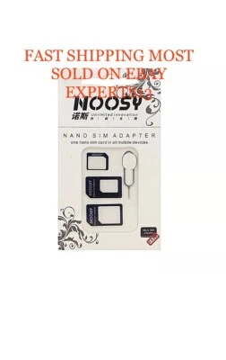 Nano SIM Card to MICRO Standard SIM Adapter converter SET For iPhone Samsung ALL - Image 1 of 4