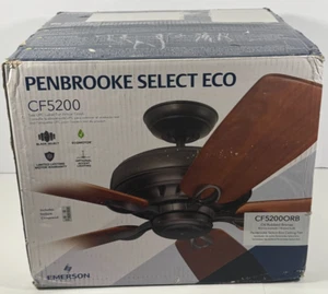 Emerson CF5200ORB Penbrooke Select Eco Ceiling Fan Oil Rubbed Bronze - OPEN BOX - Picture 1 of 10