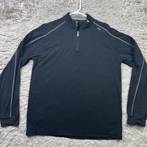 Tasc Performance Quarter Zip Pullover Mosotech Bamboo Mens Medium Black - Picture 1 of 9