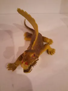 Imperial Dimetrodon 9" Yellow & Brown Dinosaur Figure Vintage 1977 Hong Kong - Picture 1 of 4