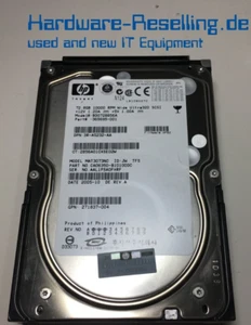 HP Fujitsu 72.8GB HDD U320 SCSI 8MB 10k 3.5 " MAT3073NC 271837-004 3R-A5232-AA - Afbeelding 1 van 3