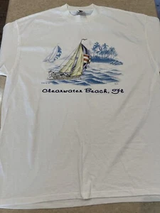 Vintage Clearwater Beach, Florida T Shirt XL Single Stitch Grunge - Picture 1 of 8