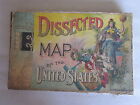 1894 Dissezierte Karte der Vereinigten Staaten Holzpuzzle von McLoughlin Bros. NY